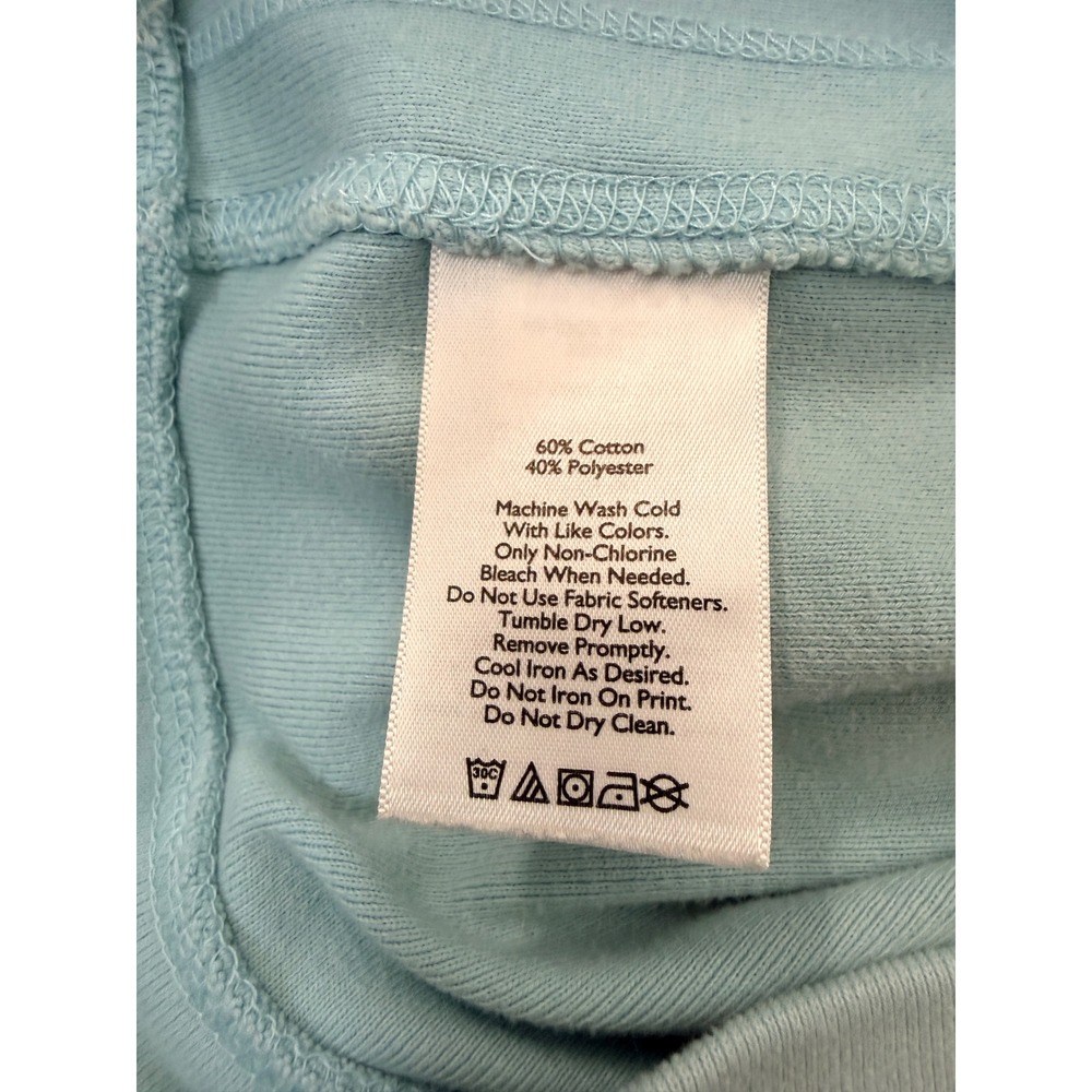 Eddie Bauer Crewneck Long Sleeve Light Blue Pullover Sweatshirt Top Size M - Picture 8 of 10